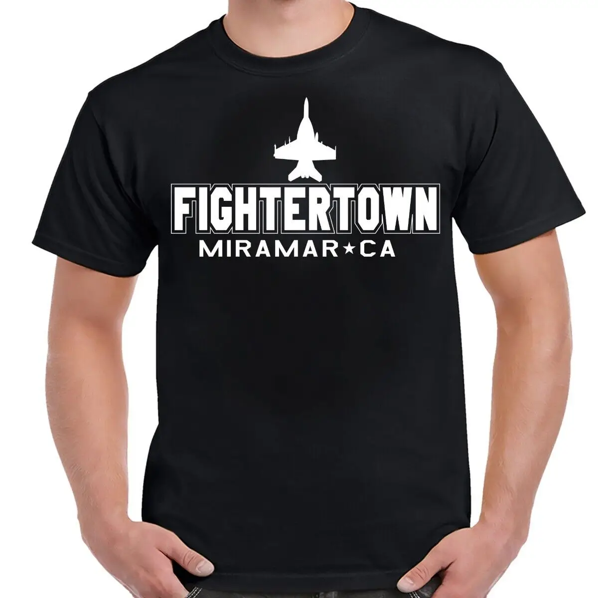 Fightertown Miramar F 18 T Shirt Maniche Lunghe O Corte