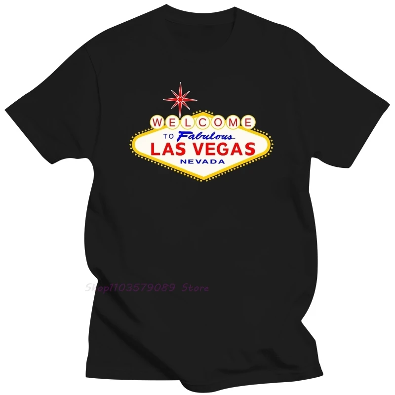 Veloitee Mens Las Vegas Sign T Shirt Sin City Nevada Usa America V142