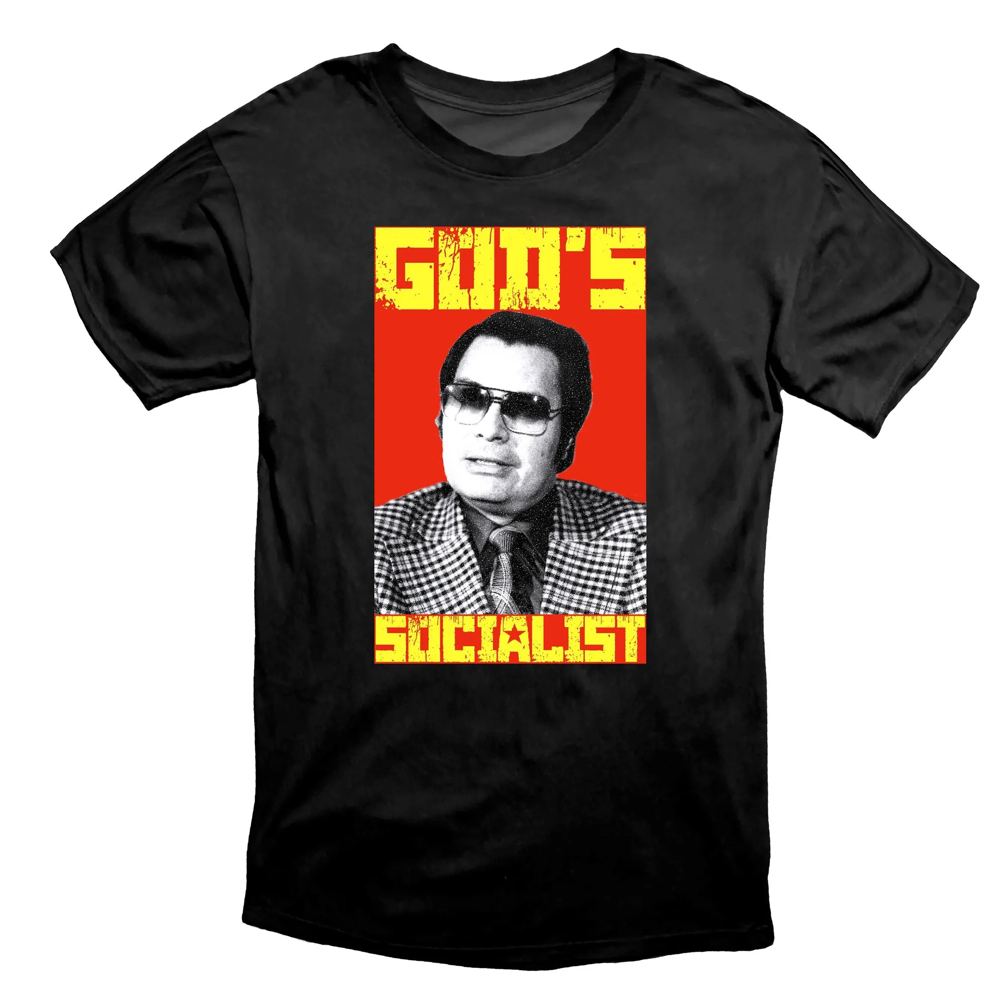Rev Jim Jones Gods T-Shirt Cult Jonestown Socialista