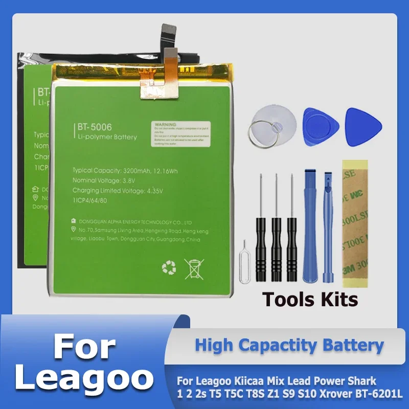 Bt-6203 Bt-5702 Bt-5801 Bt-5006 Bt-6201L Bt-5508 Batteria Per Leagoo Kiicaa Mix Power Shark 1 2 T5 T5C T8S S9 S10 Xrover Bt-6201L