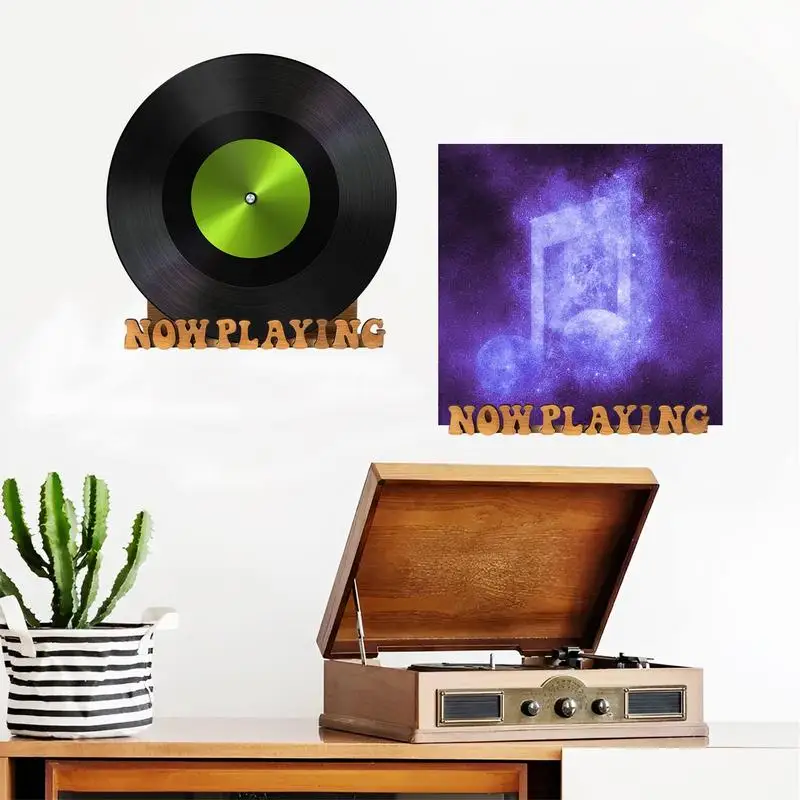 Giradischi Stand Now Playing Wood Wall Mount Record Display Stand Album Ornamenti Minimalisti Desktop Sorter Per La Decorazione Domestica