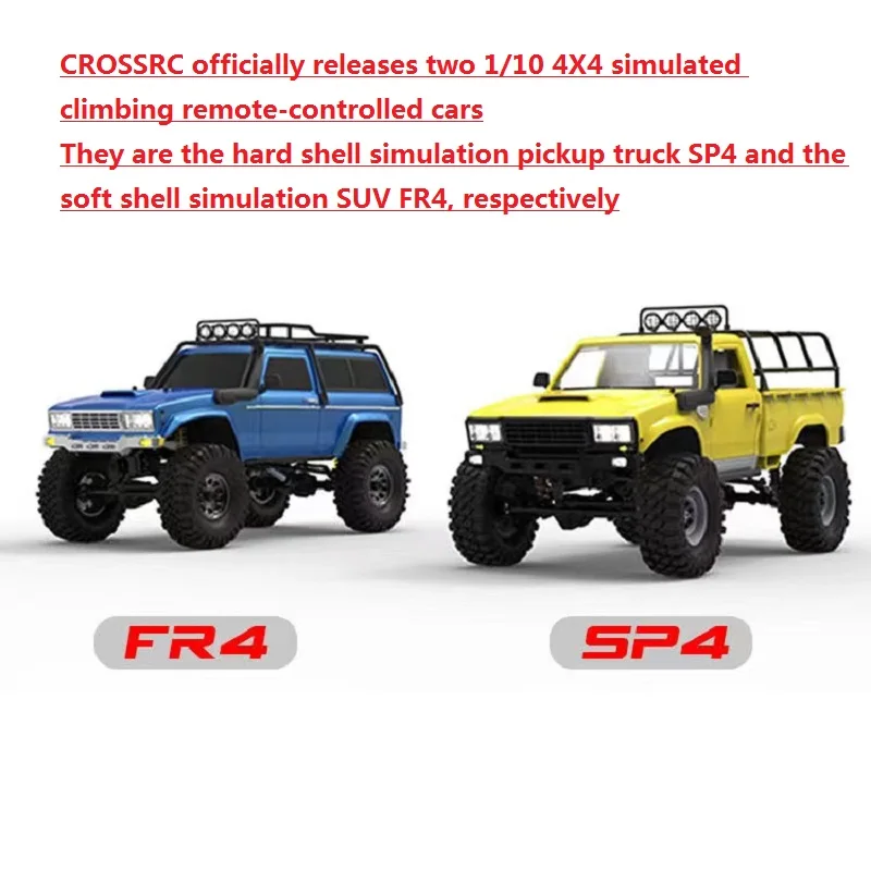 1/10 Cross Rc Sp4 Rc Crawler Cars Pickup Truck 4Wd Telecomando Veicoli Fuoristrada Motore Kit Modello Trasmission A 2 Velocità Th21791