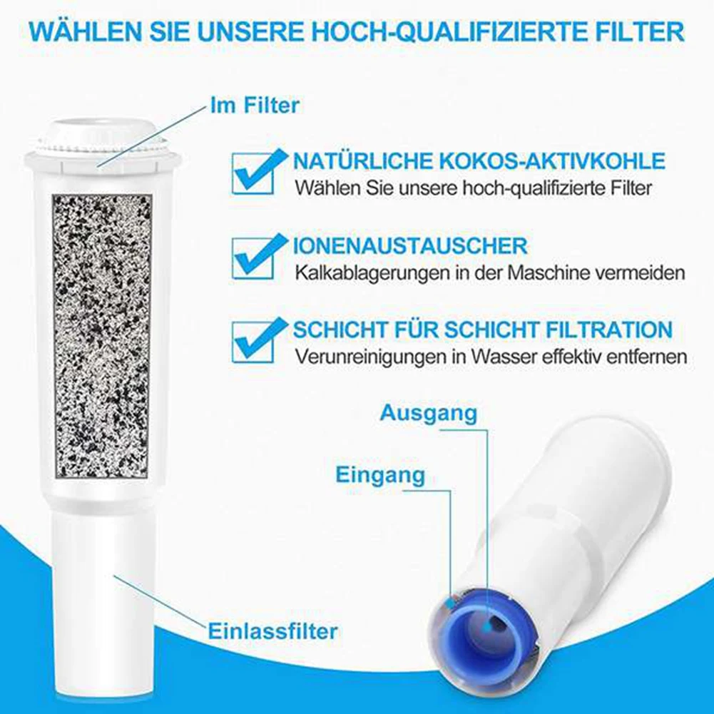 3 Pezzi Per Jura Impressa Z5 Z6 E8 E9 J5 F60 S7 S9 Sostituire Il Filtro Dell'Acqua