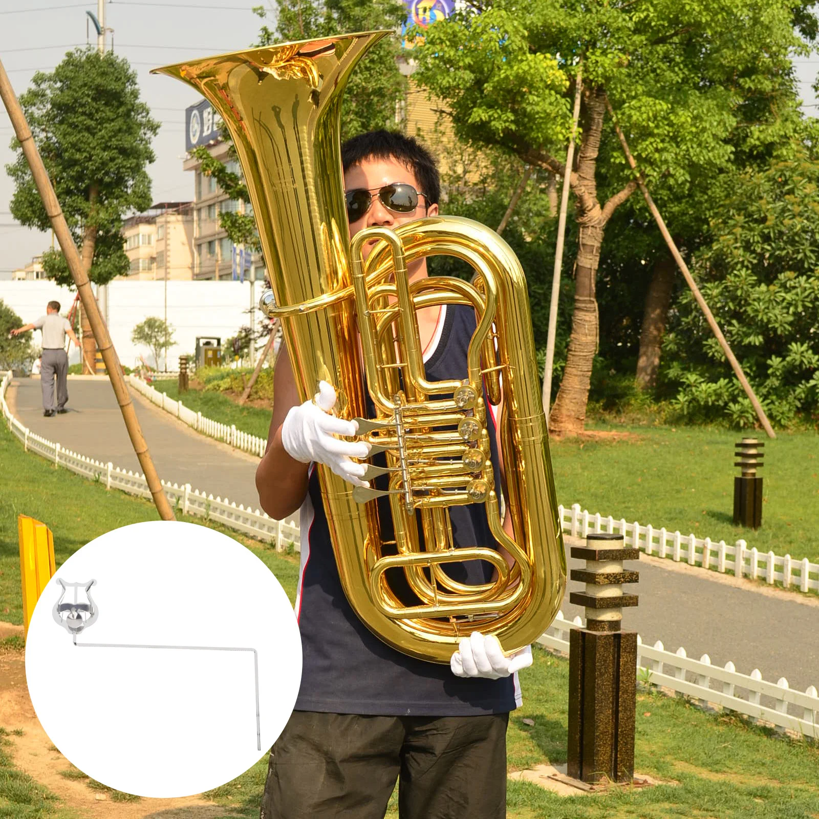 Marching Lyre Marching Music Clip Marching Lyre Clamp-On Clip Per Basso Portatile Clip Tuba