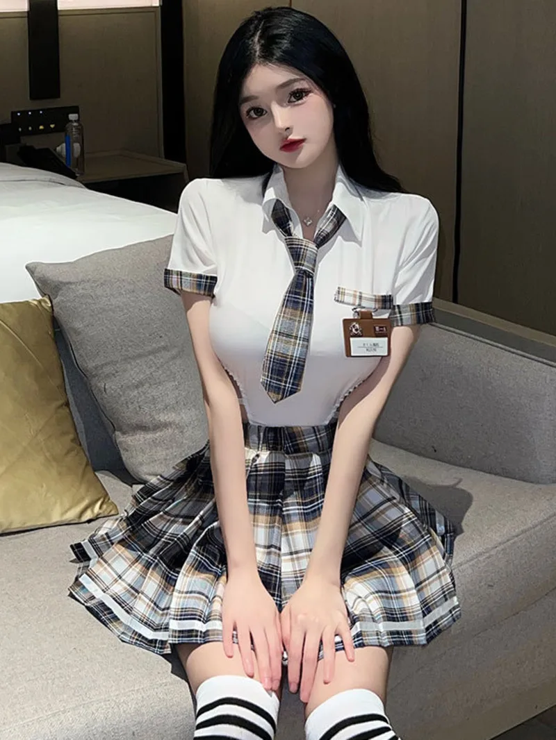 Pure Desire Campus Cute Jk Uniform Tentation Women Dress Elegant Fashion Women Hot Sexy Korean Women 2024 New 50Od