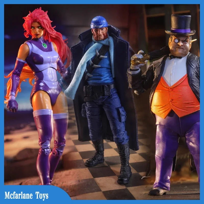 Origin Mcfarlane Toys Figurrespark Starfire The Penguin Captain Boomerang Anime Action Figure 7 Pollici Collection Statue Model Gi