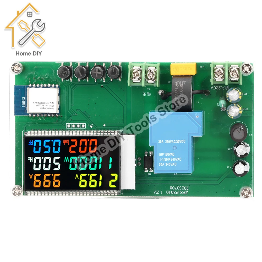 Tuya Wifi Smart Power Meter Over Under Voltage Interruttore Di Tensione Monitor Valore Relè Regolabile Circuito Interruttore