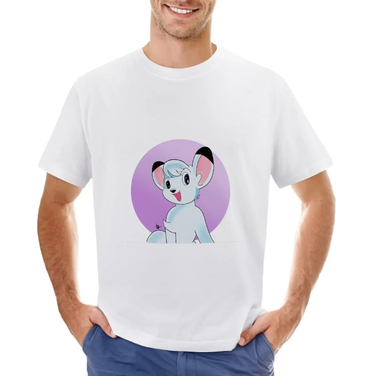 Kimba The White Lion Opera D'Arte T-Shirt Customizeds Anime Mens Graphic T-Shirt Hip Hop