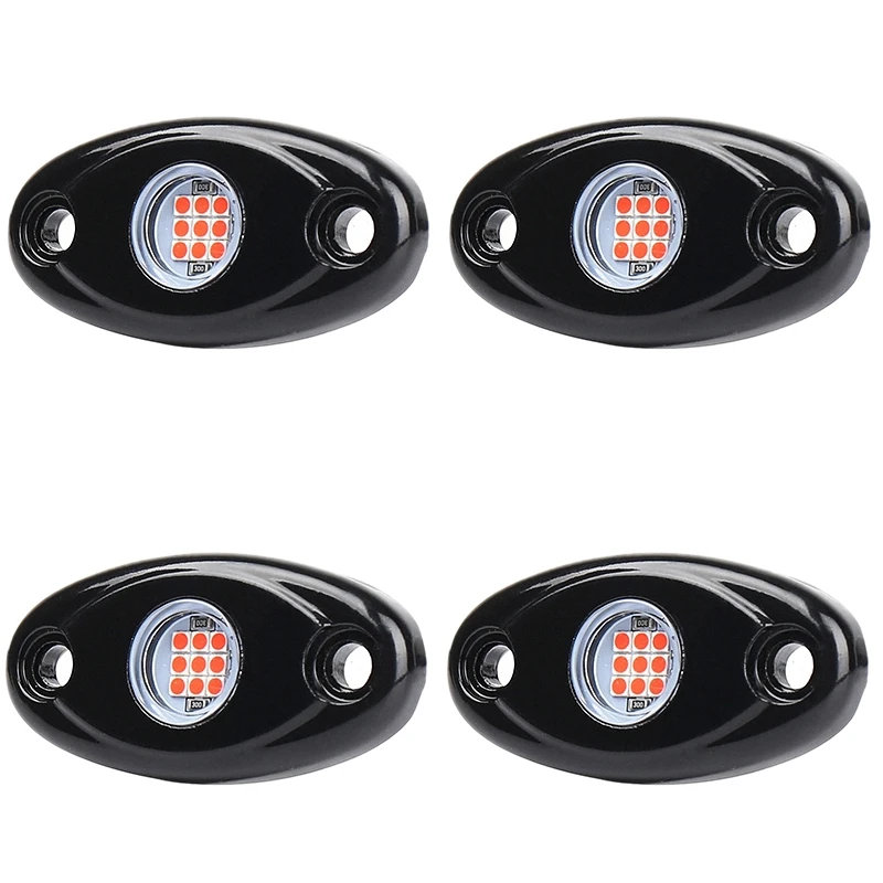 4 Pods Led Rock Lights Kit Impermeabile Underglow Led Trail Rig Lights Per Camion Atv Offroad