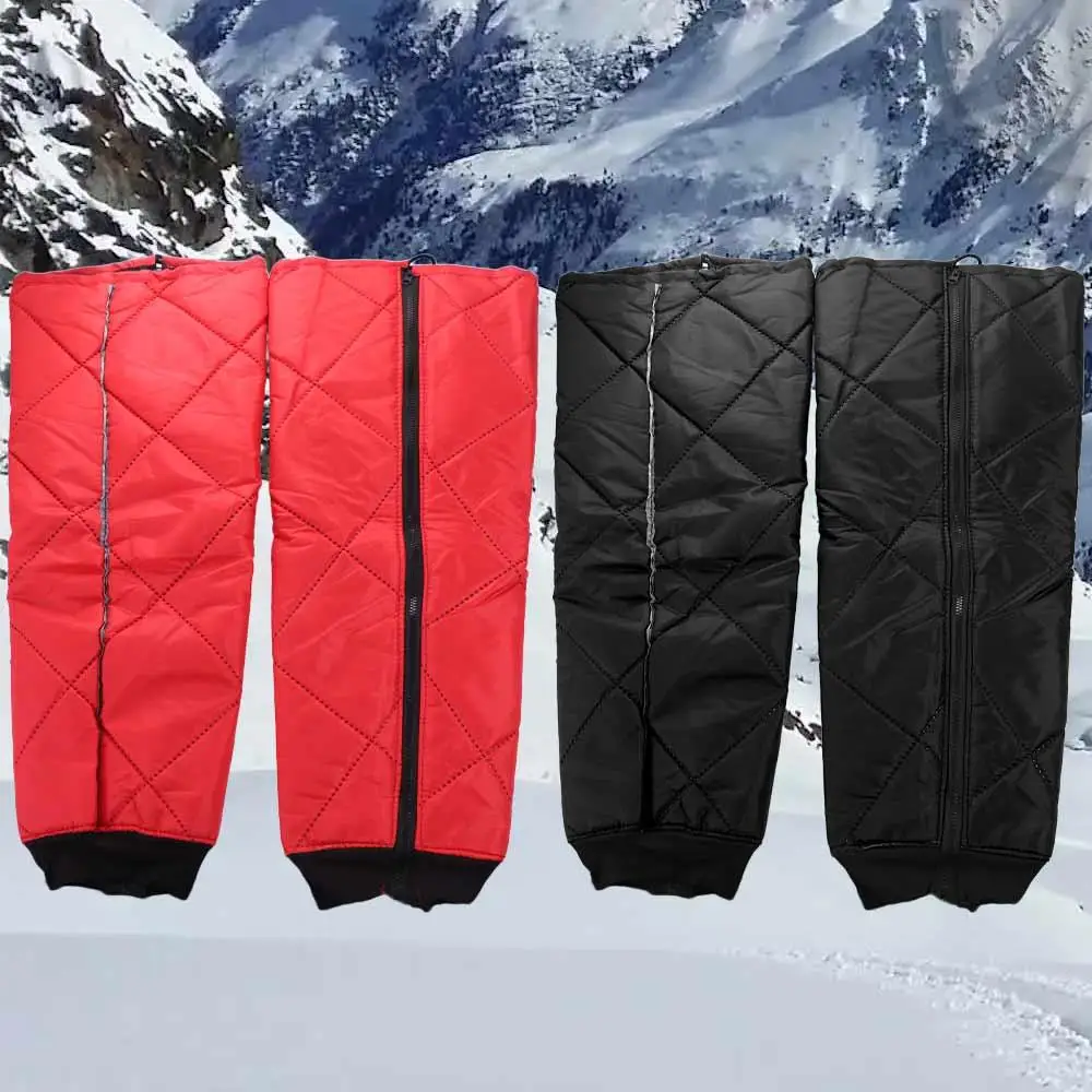 2 Pezzi Ginocchiere Invernali Per Moto Impermeabili Traspiranti Addensati Calore Inverno Full Chaps Parastinchi Per Ginocchio Full Chaps Nero/Rosso