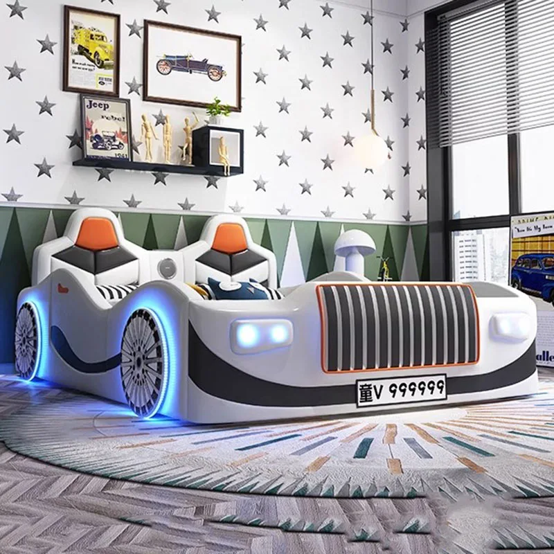 High End Kids Moderno Letto Matrimoniale Per Auto Queen Size Boy Multifunzionale Letto Matrimoniale In Legno Salvaspazio Cama Box Casal Mobili Per Cam
