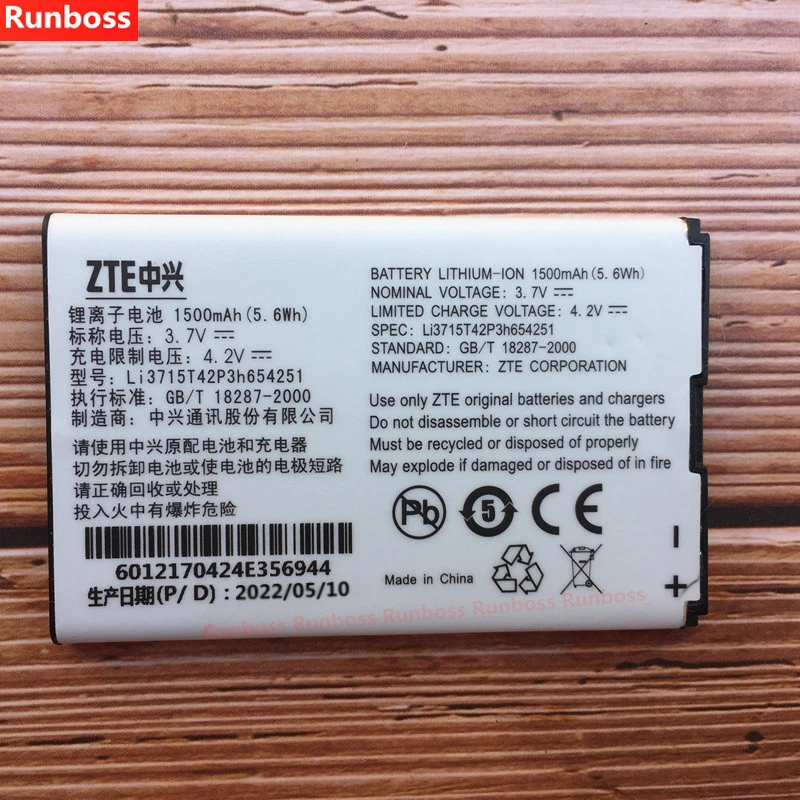 Batteria 1500Mah Per Mts Mtc 945 Zte Mf60 Mf61 Mf62 Mf65 Mf30 Ac30 Mf83M U232 V790 N790 U803 U806 Modem Router Wifi Beeline E600