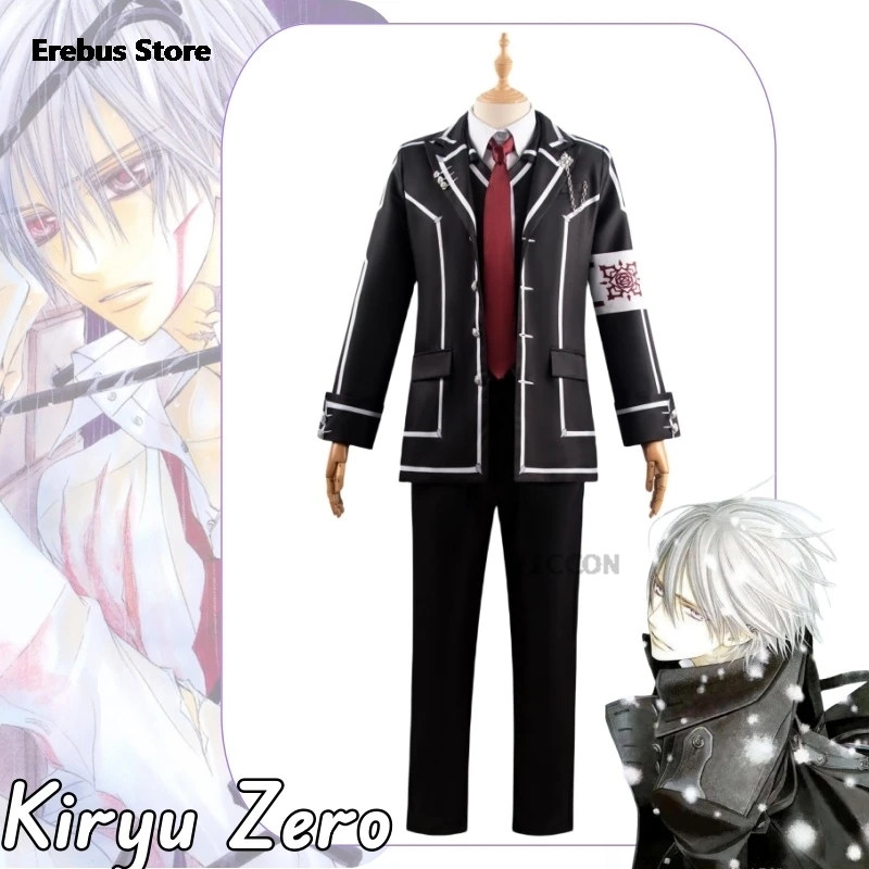 Kiryu Zero Anime Vampire Knight Cosplay Costume Vestiti Uniforme Cosplay Performance Dress Halloween Party Kiryu Zero Set