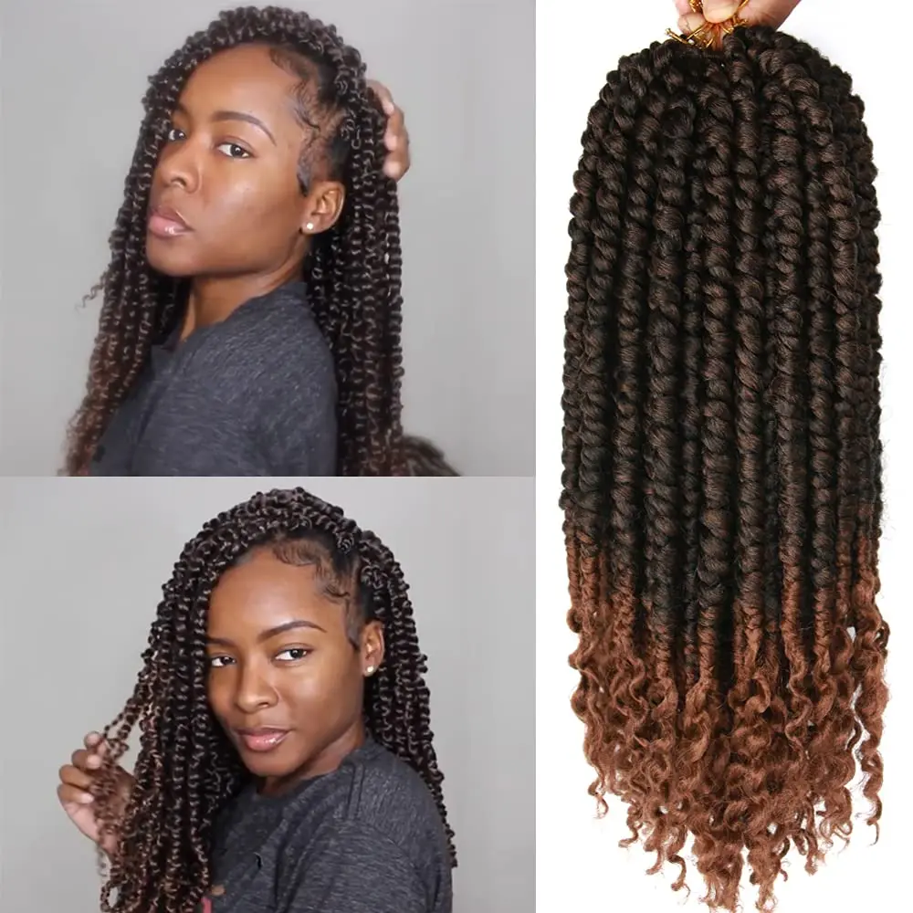 Spring Senegalese Twist Crochet Trecce 12 Pollici Sintetico Twist Crochet Hair Per Black Women Pro Loop Hair Extensions Ls27