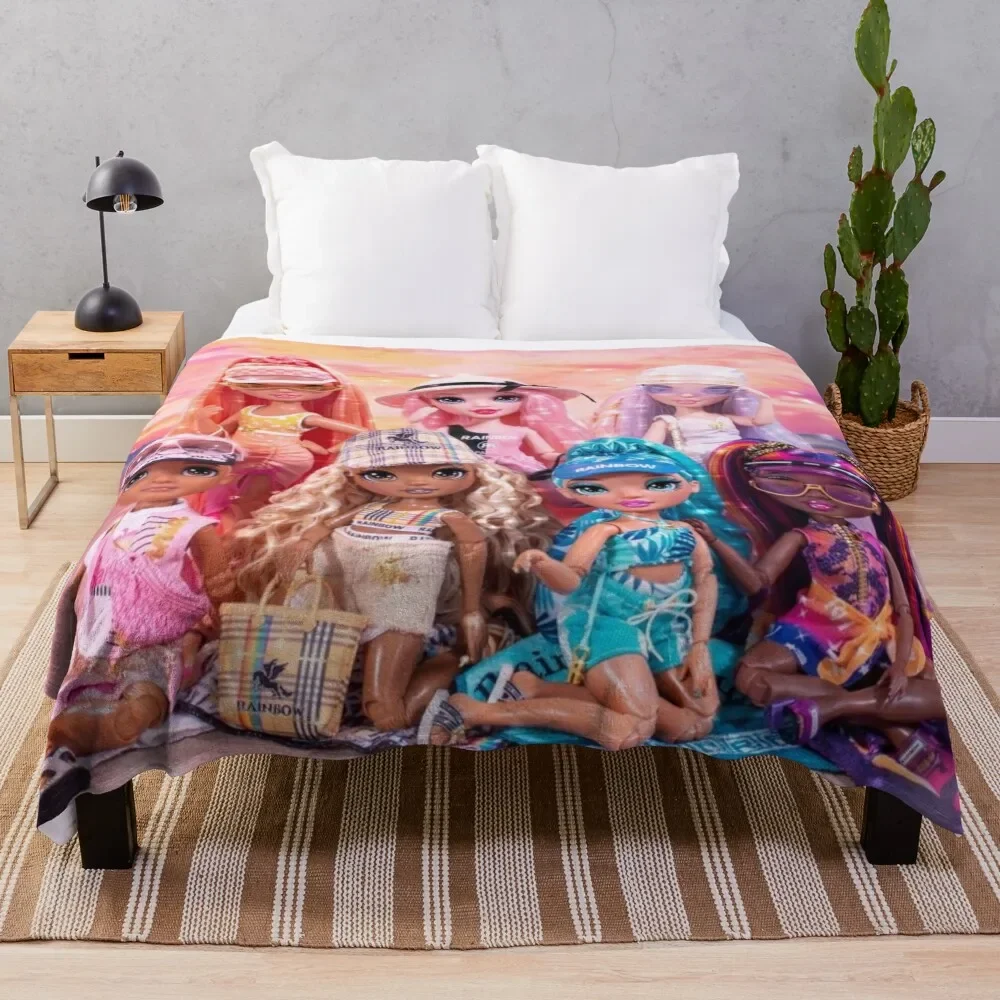 Rainbow High Pacific Coast Group Artwork Throw Coperta Baby Peluche Retros Coperte
