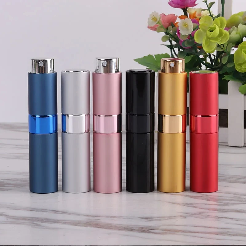 5Pcs 8Ml Bottiglia Di Profumo In Alluminio Metallico Flacone Spray Cosmetico Bottiglia Vuota Portatile Da Viaggio Sub-Bottiglia Liner Glass
