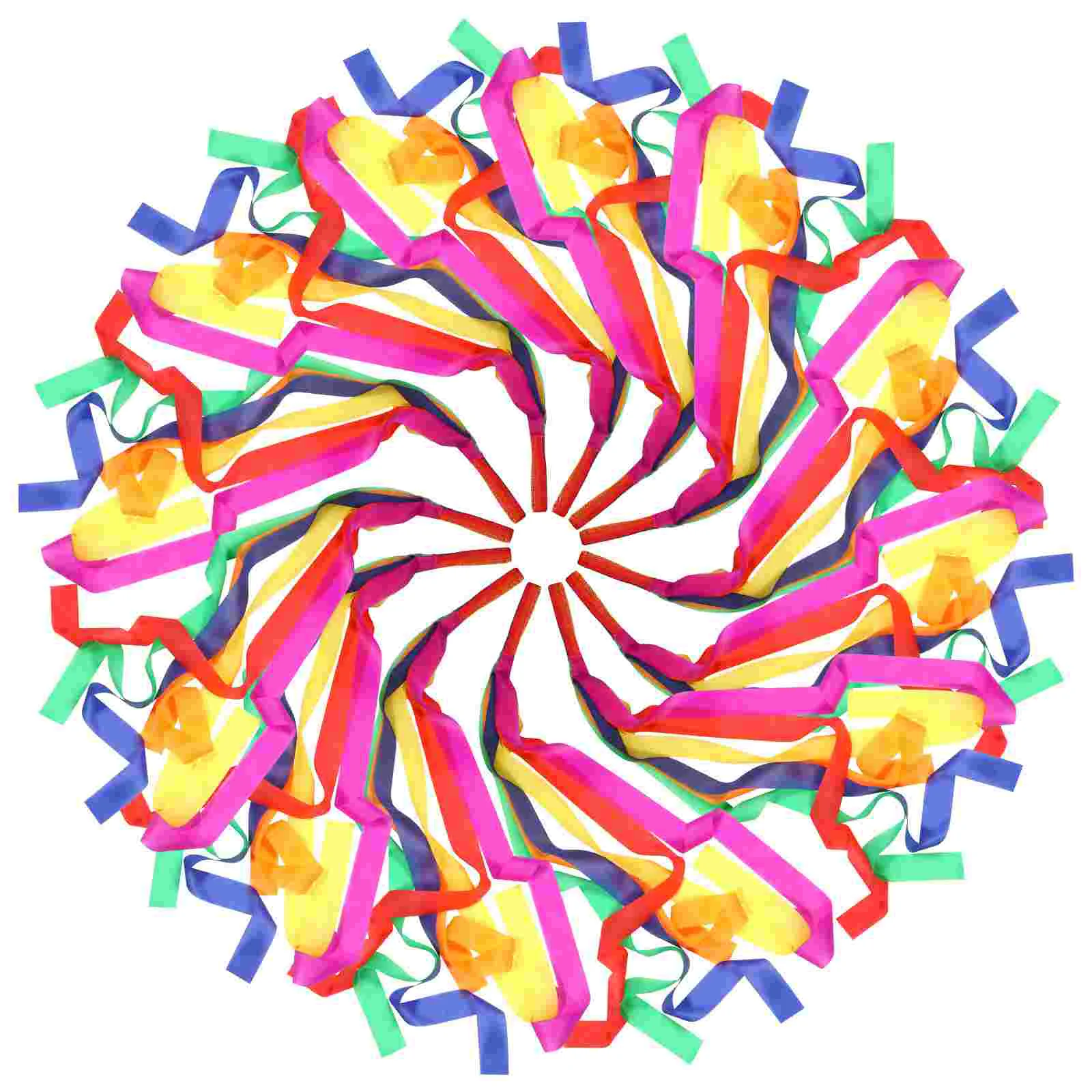 Toyvian Handheld Ribbon Streamer Colorful Rainbow Streamer Poliestere Bambini Nastro Giocattoli Nastri Ritmici