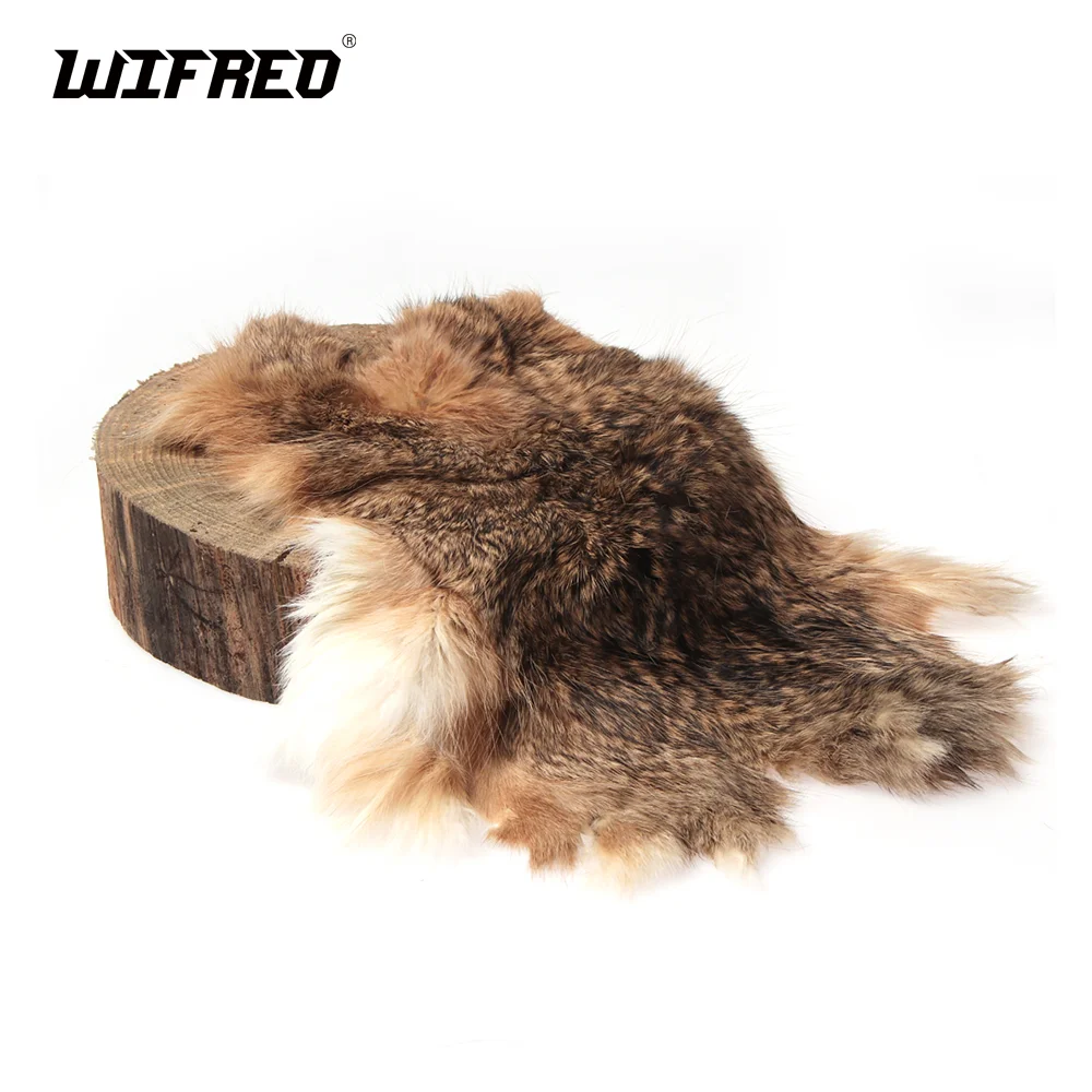Wifeno 1Pc Natural Rabbit Pelt Real Fluffy Fur Zonker Streamer Mosche Scud Nymph Bug Worm Fly Leging Materiali Artigianato Fai Da Te
