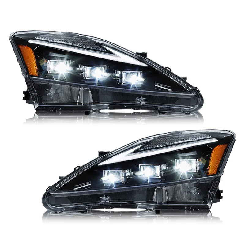 Car Led Headlight Assembly Start Up Animation Blue Drl Daytime Running Light Per Lexus Is250 Is300 06-12 Streamer Indicatori Di Direzione
