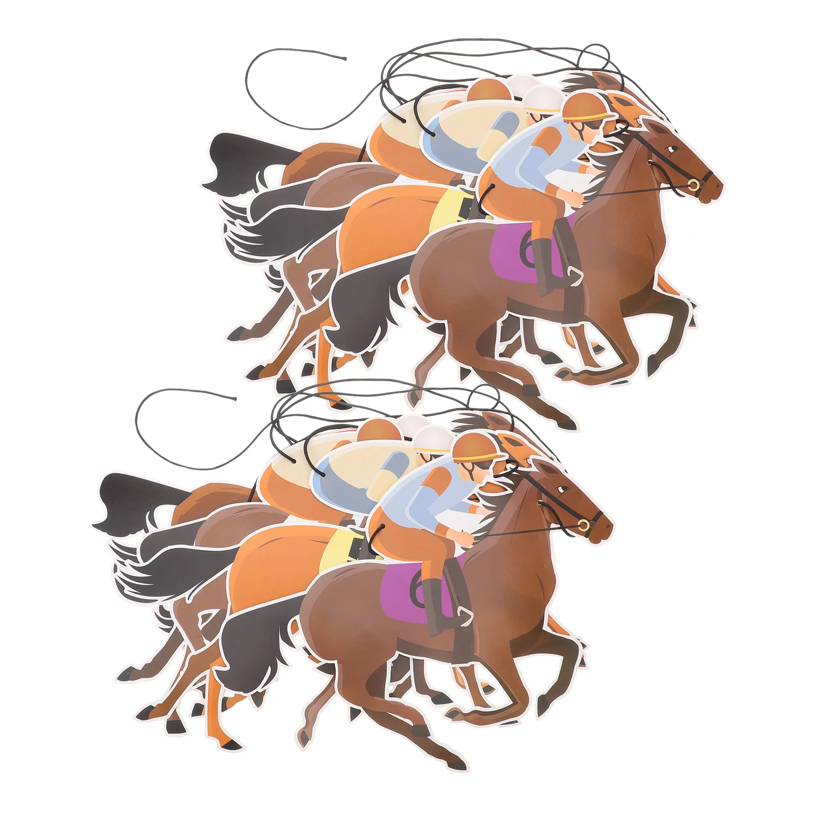 2 Pezzi Race Day Flag Streamers Decorazioni Ghirlanda Derby Party Horse Paper Garland