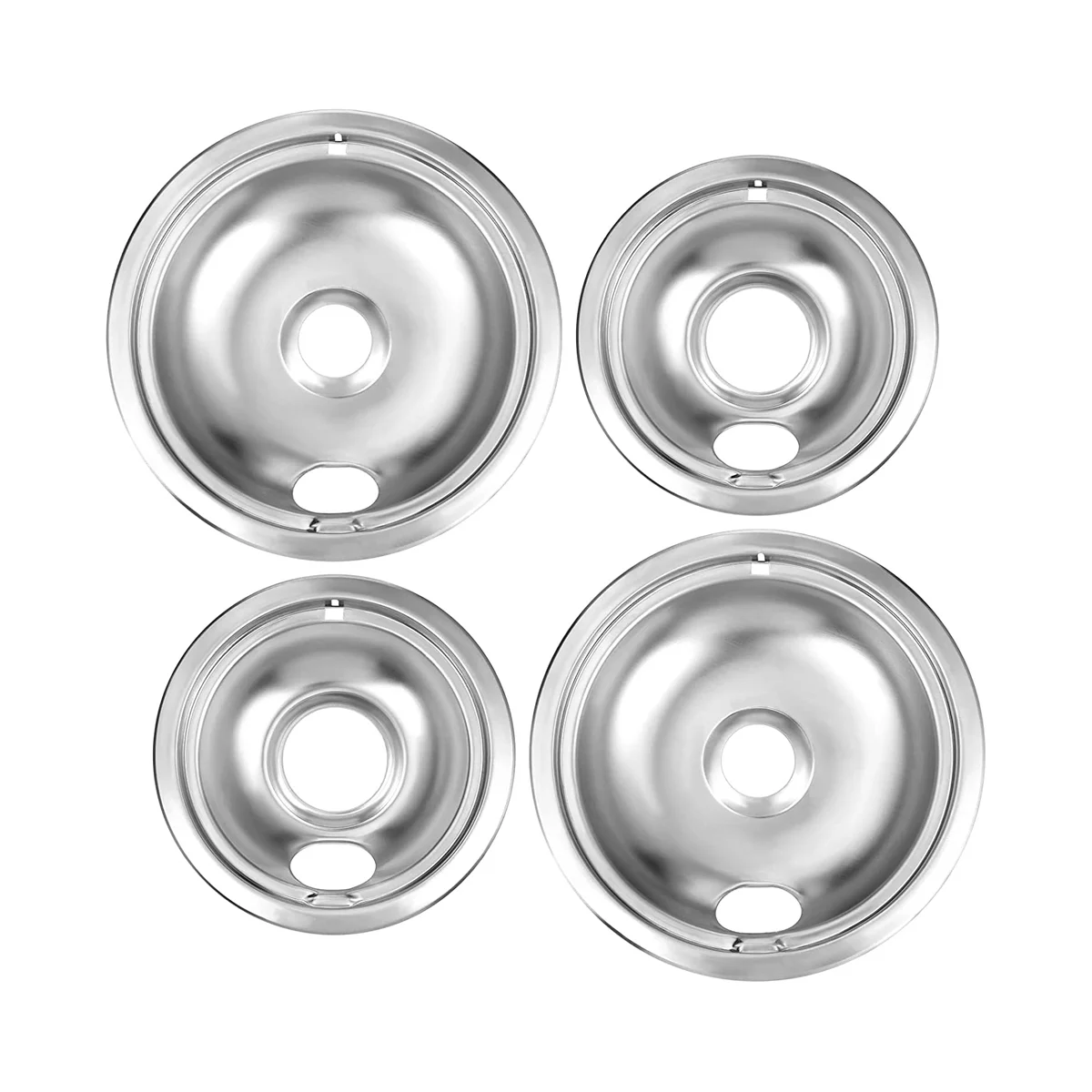 Kit Padella Antigoccia, Sostituzione Universale Delle Ciotole Antigoccia Del Bruciatore Cromato Per Whirlpool Kitchen Aid Range W10278125 W10196405 W1