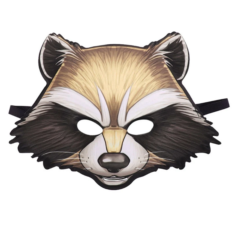 Divertente Maschera Procione Orso Animale Maschera Cosplay Maschera Maschera Travestimento Halloween Festival