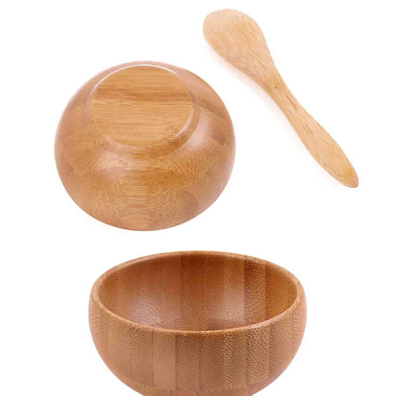 Kit Maschera Facciale Fai Da Te Naturale Eco Bamboo Mask Bowl Mixing Stick Spatola Kit Strumento Cosmetico Di Bellezza