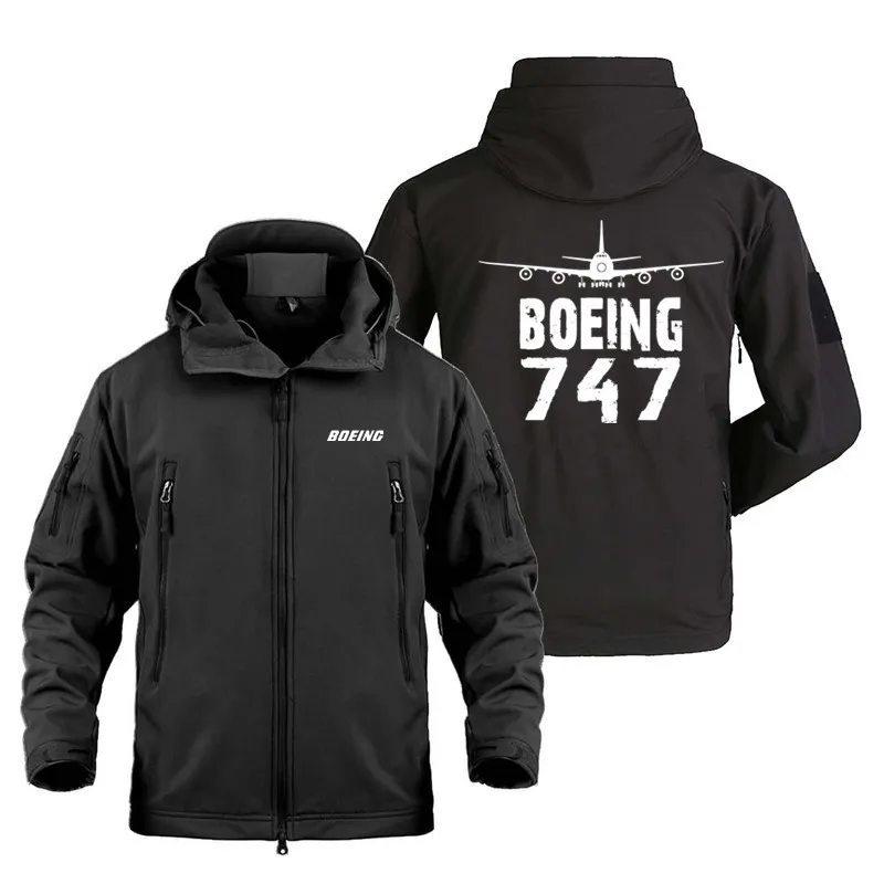 Pile Caldo Tasche Multiple Softshell Uomo Cappotto Giacca Militare Outdoor Flight Pilots Boeing 747 Giacche Da Uomo