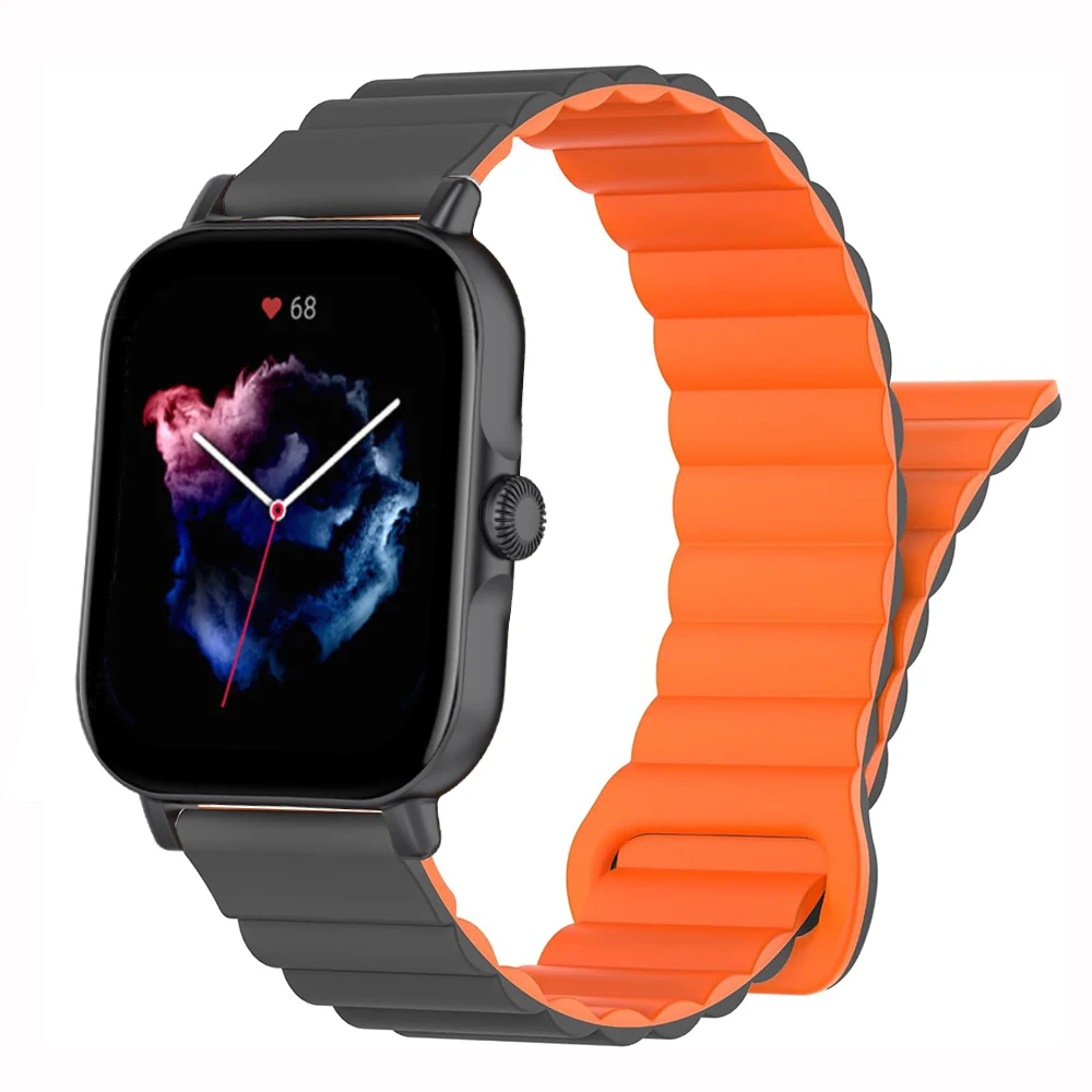 Cinturino Magnetico In Silicone Da 20Mm Per Xiaomi Huami Amazfit Bip 3 S U Lite Pro Soft Watch Strap Loop Per Gts 4 3 2 2E Mini Gtr 42Mm