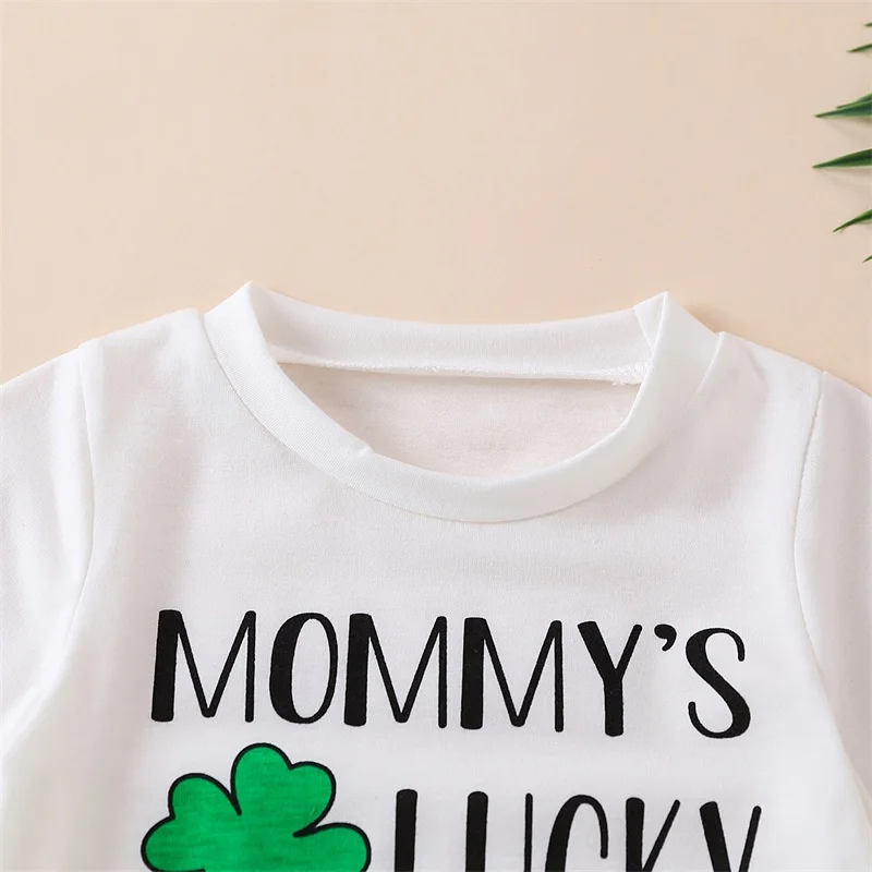 Toddler Baby Boy St Patrick S Day Outfit Clothes Four Leaf Clover T Shirt Top Elastic Waist Shorts Set