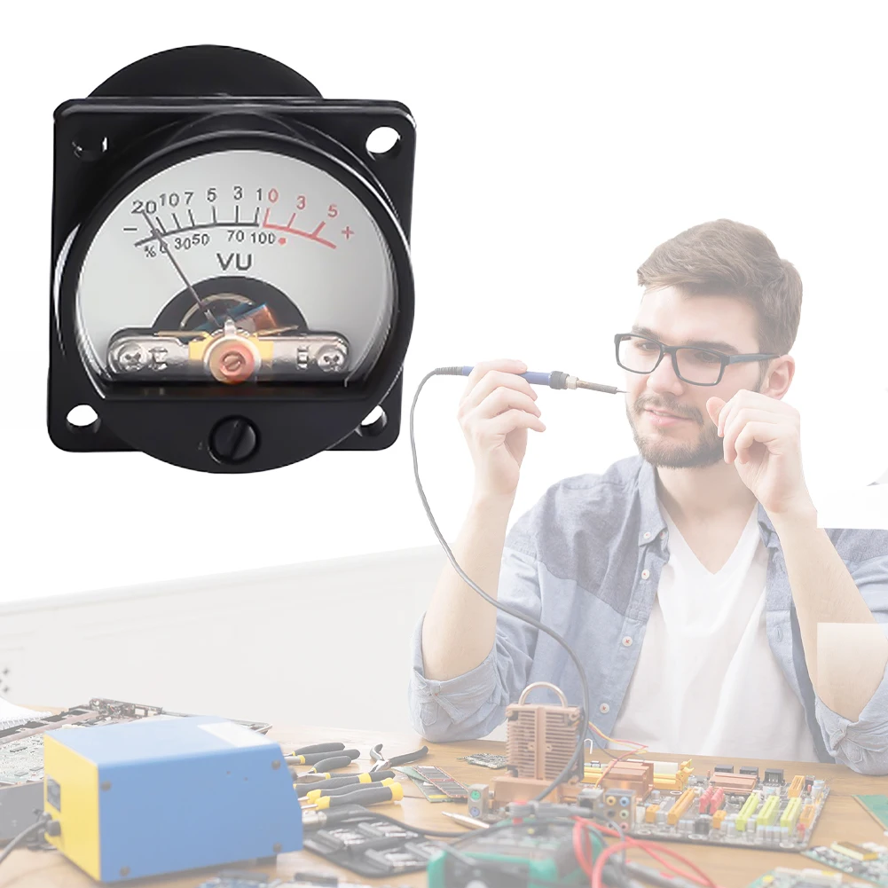 6V-12V Panel Vu Meter Warm Back Light Recording 500Ua Vu Meter Audio Level Amp Meter