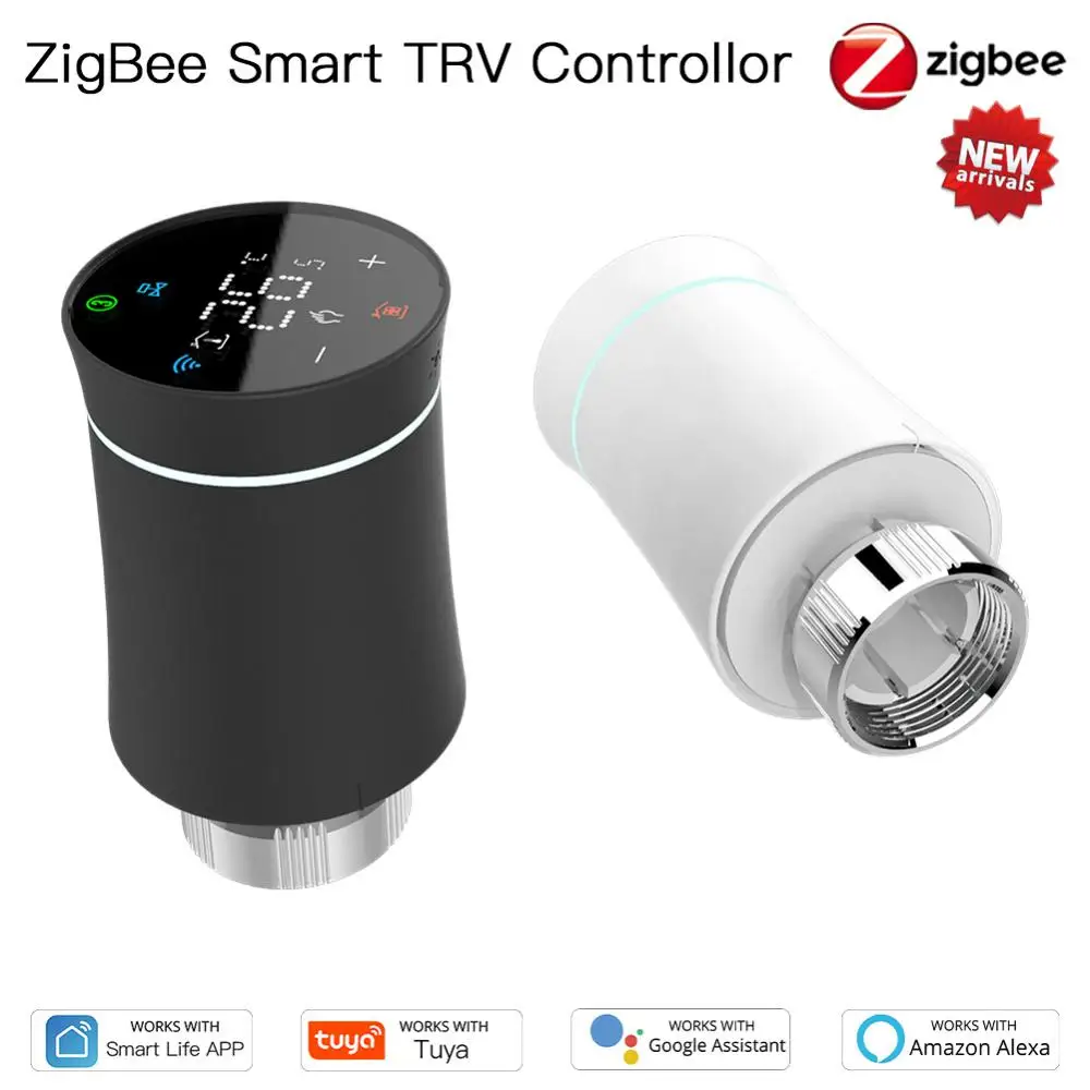 Tuya Zigbe3.0 Smart Termostato Valvola Attuatore Radiatore Smart Trv Regolatore Di Temperatura Controllo Vocale Per Alexa Google Home