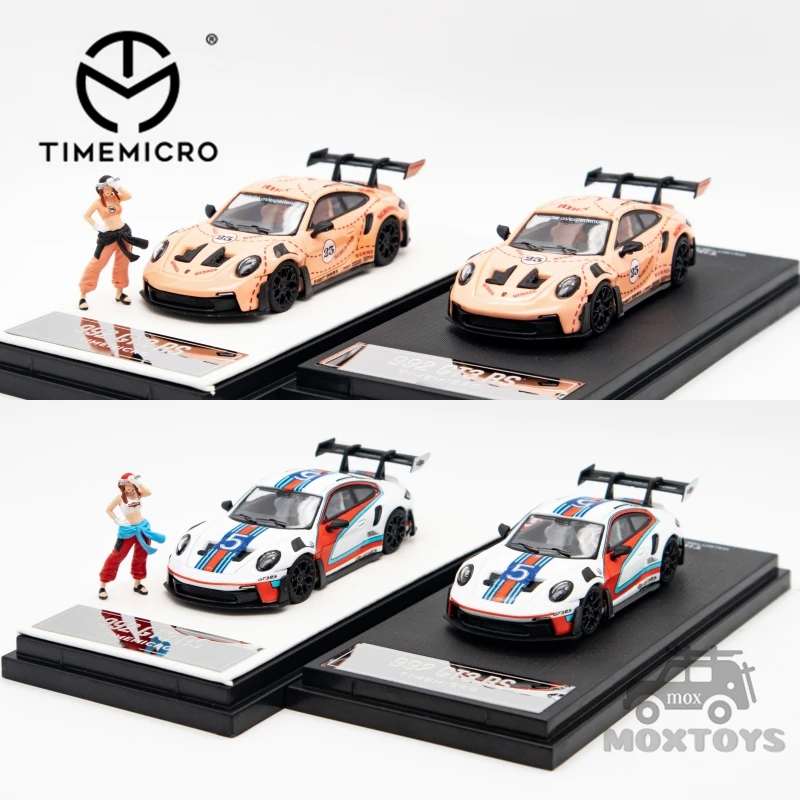 Time Micro 1:64 992 Gt3 Rs Pink Pig / Martini Limited699 Diecast Model Car