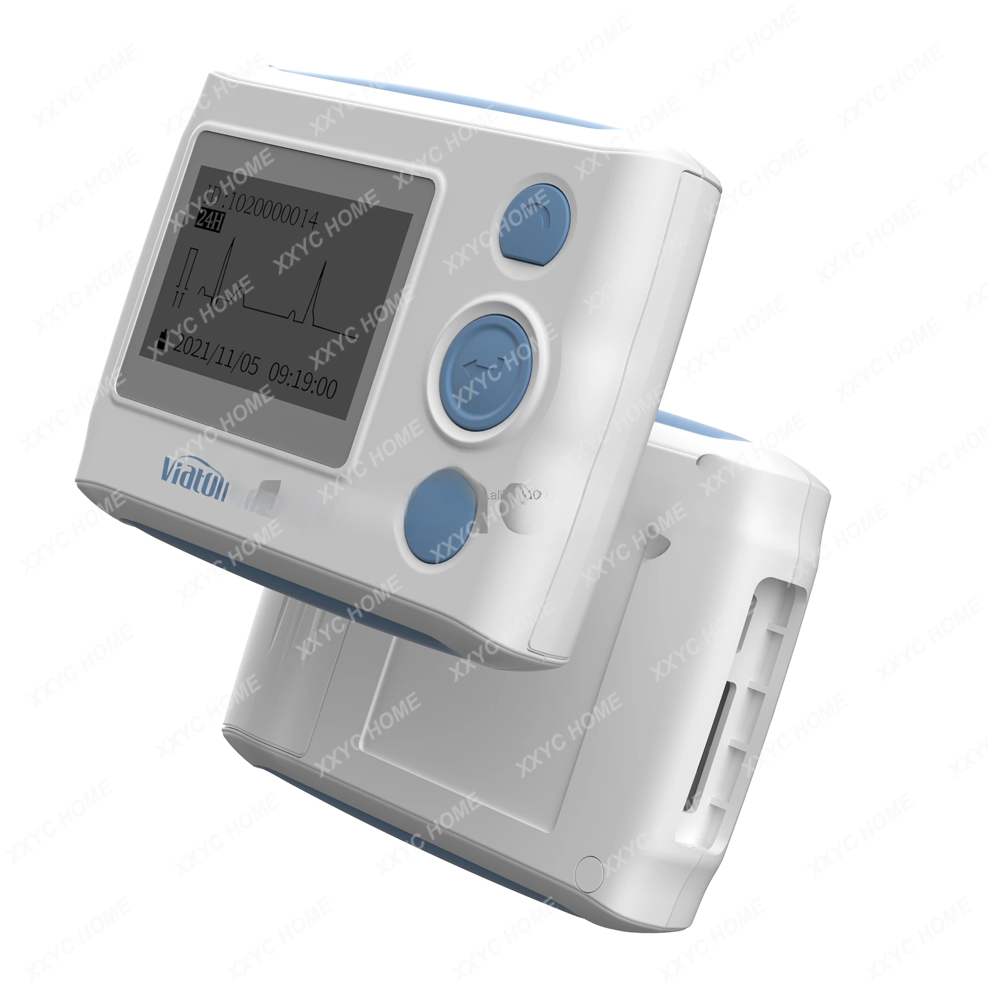 Met Ai-Analysis Viatom Th12 24-Uurs Ecg-Monitoring Met Pacing Check-Functie Palmformaat Lichtgewicht 12-Lead-Holterrecorder