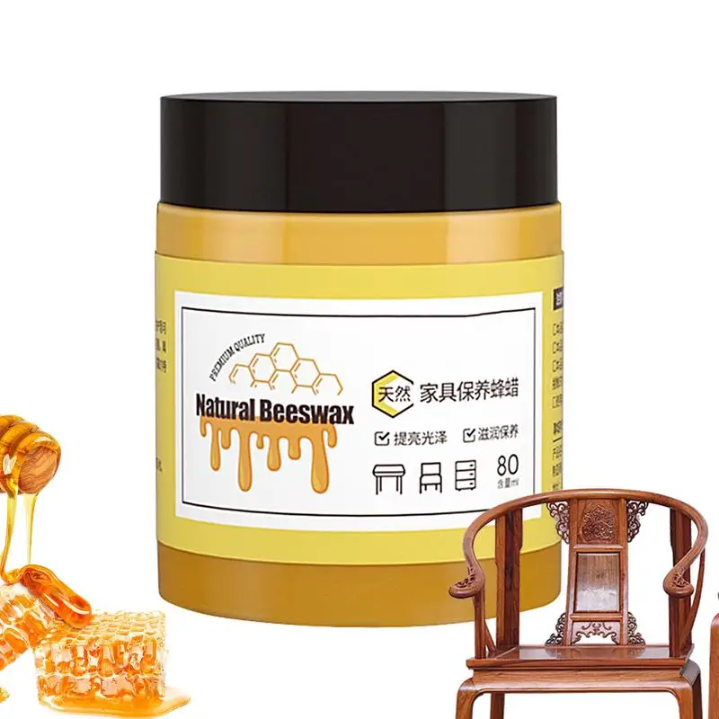 80Ml Cera D'Api Finitura Legno Cura Del Legno Cera Lucidatrice Per Mobili Pasta Per Pavimenti Multifunzionale Previene Crepe Accessori Per La Casa