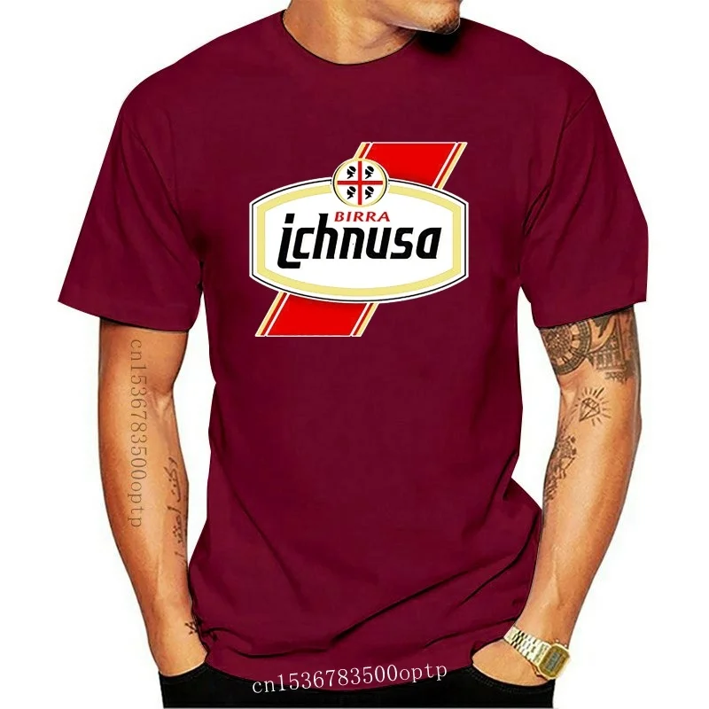 New Ichnusa Birra T-Shirt Black Beer Sardinia Italy Alcohol