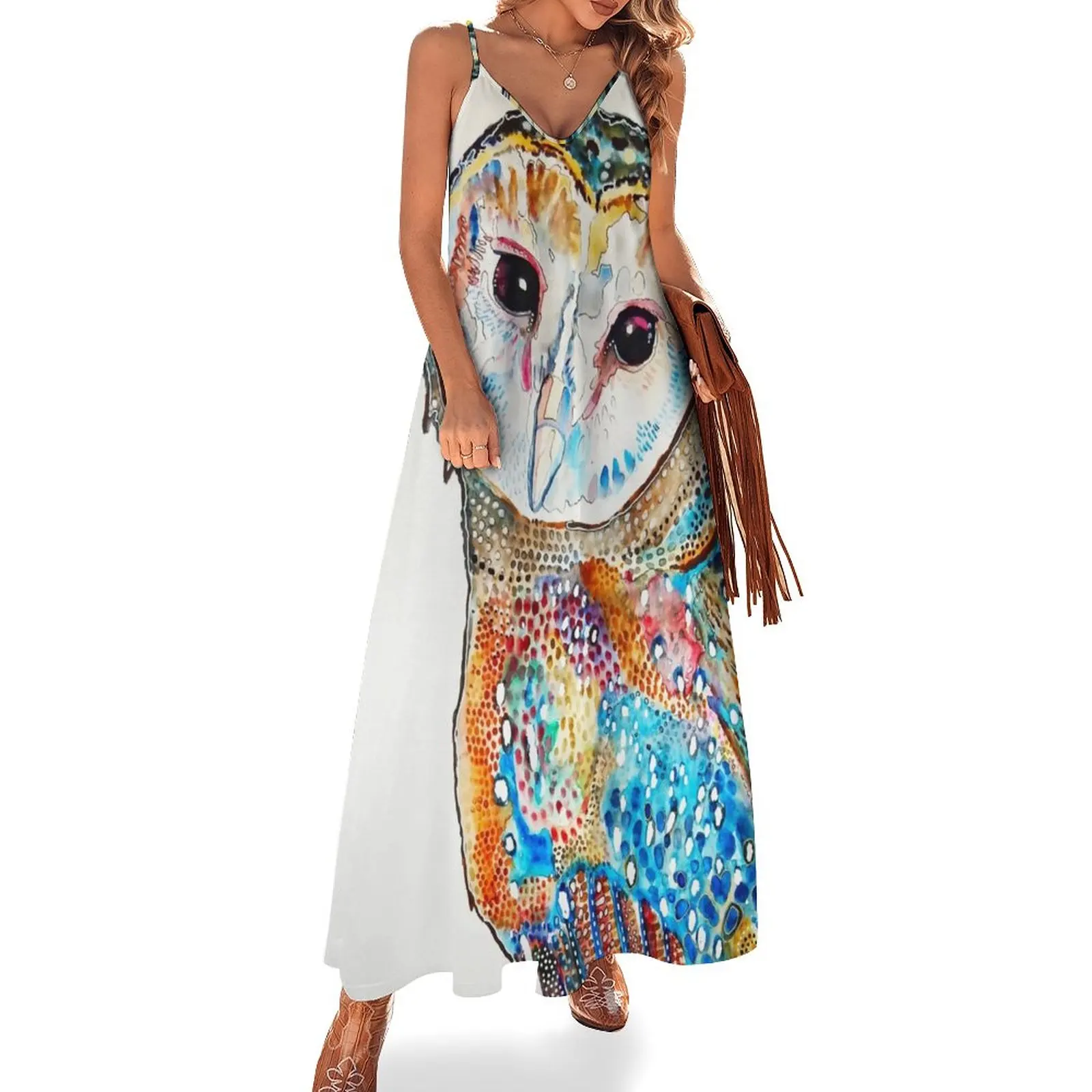 Eastern Barn Owl Abito Senza Maniche Abiti Da Sera Abbigliamento Donna