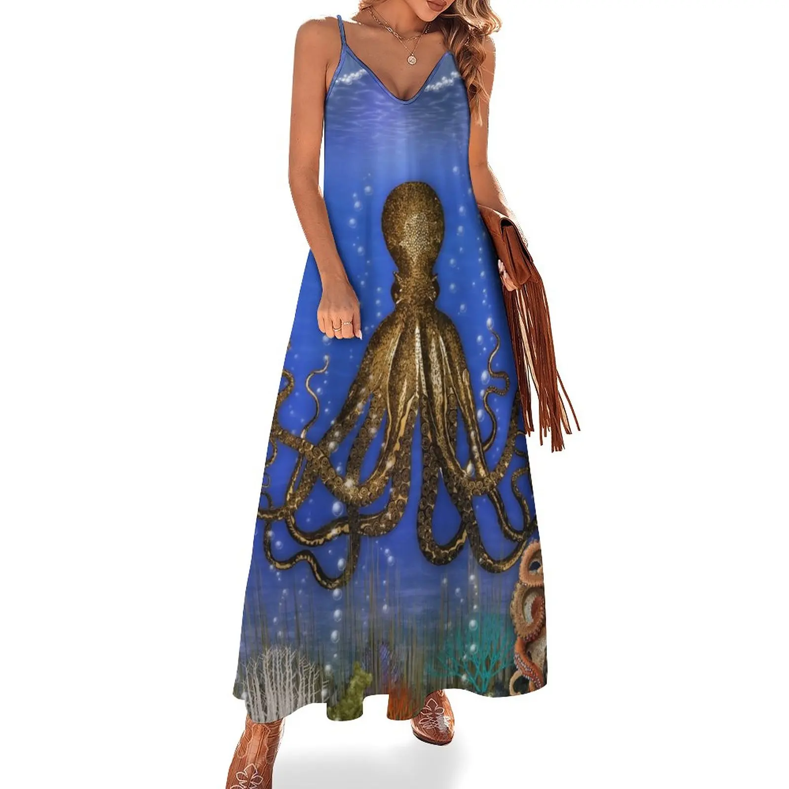 Octopus Lair-Abito Senza Maniche Colorato Abbigliamento Abiti Da Donna Per Donna 2024 Abiti Estivi
