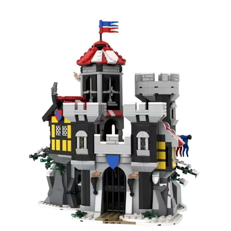 1216Pcs Moc European Medievale Street View Dragon Knights Castle Idee Creative Fai Da Te Retro Child Toy Regalo Di Compleanno Building Blocks
