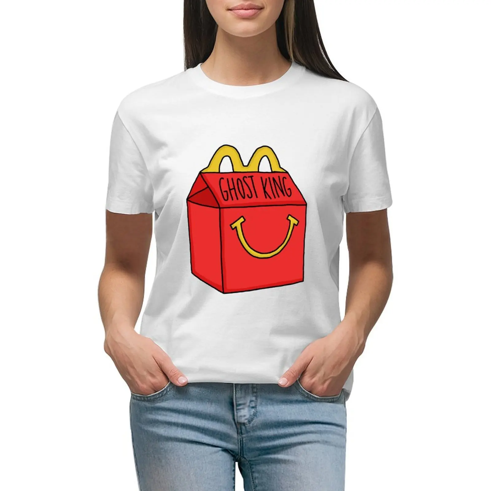 Nico Di Angelo Happy Meal T-Shirt Plus Size Top Camicie Graphic Tees T-Shirt Donna