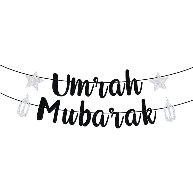 Umrah Mubarak Banner Eid Mubarak Banner Decorazioni Per Feste Forniture