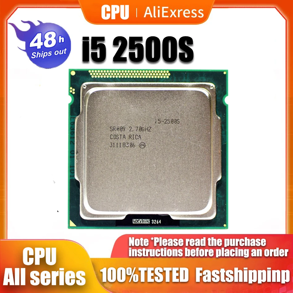 Processore Intel Core I5 2500S 2.7Ghz Quad-Core 6M 5Gt/S Usato Sr009 Socket 1155 Cpu