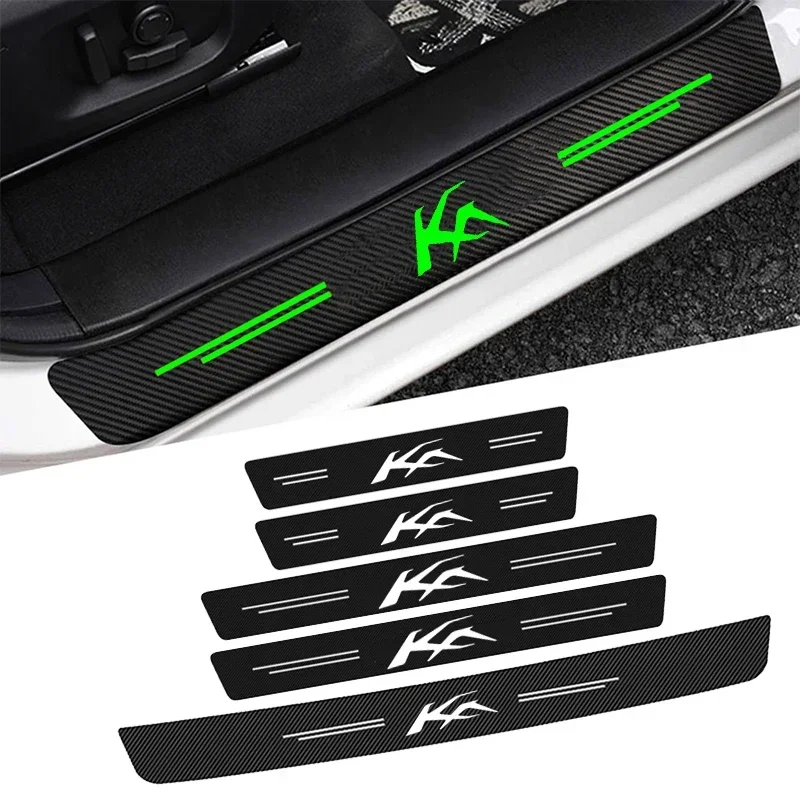 Luminoso Car Door Davanzale Protector Posteriore Tronco Paraurti Soglia Adesivi Per Ford Ka Logo Focus St F150 Fusion Escape Fiesta Mondeo
