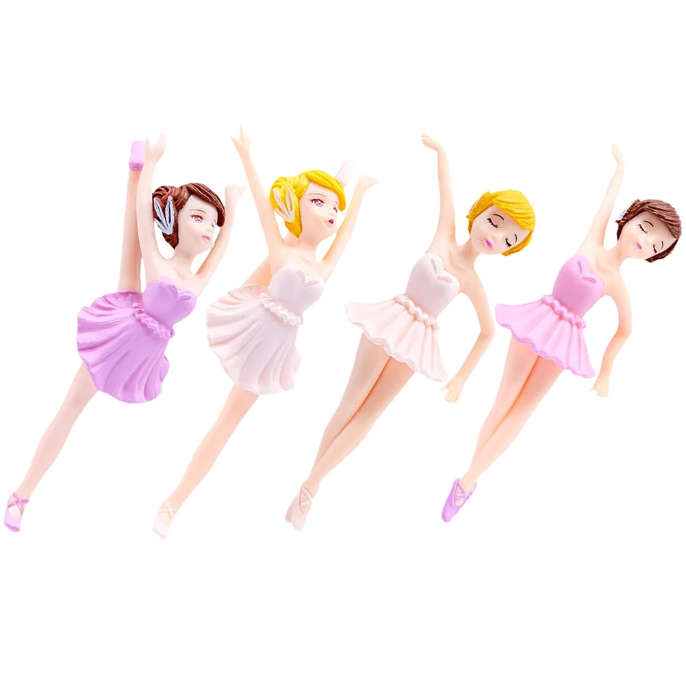 Dancing Ballerina Girl Figurine Miniatura Ballet Girl Figurine Toys Figure Collection Playset Doll Toy Cake Topper