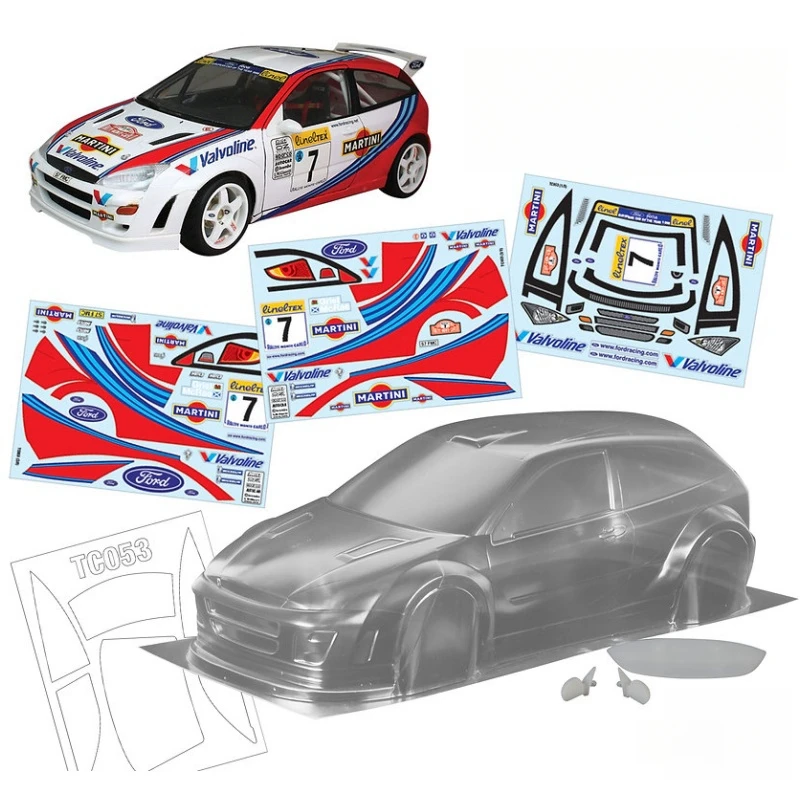 Ford Focus Wrc 1/10 Rc Car. Corpo Da Rally Rc Da 190Mm. Telaio Rc Da 257Mm. Rc Drift Bodyshell. Telaio Tamiya Tt02.