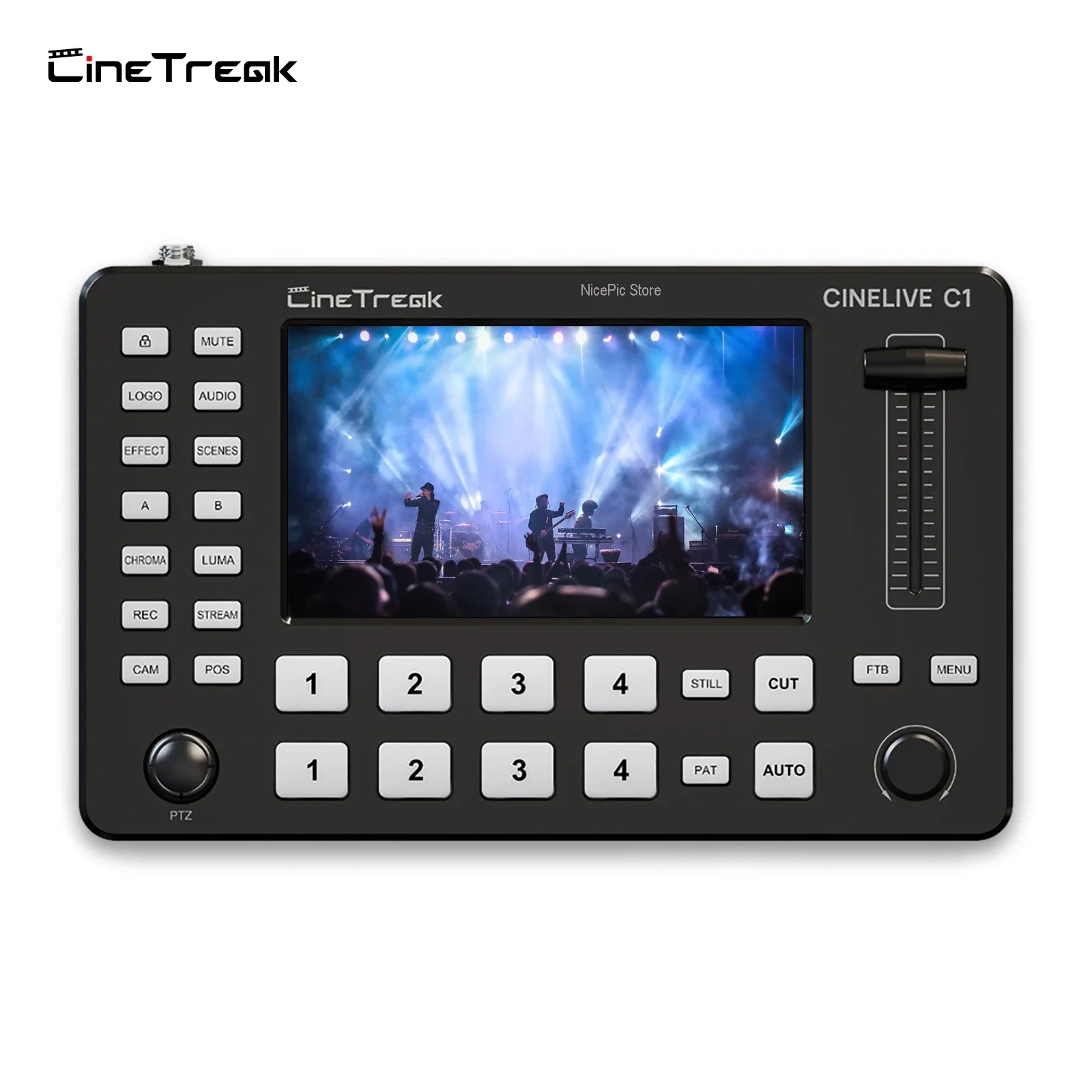 Cinelive C1 Video Switcher 4-Ch Multi Formato Livestring Video Mixer All One Full Hd Schermo Lcd Muti-Picture Monitoring
