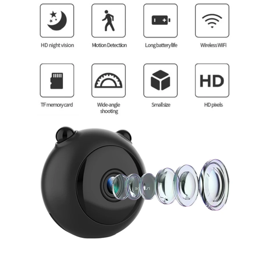 Mini Telecamera Hd Sensor Night Vision Camcorder Wireless Wifi Home Office Baby Monitor Car Dvr Dash Cam Sorveglianza Di Sicurezza Per Animali Domesti