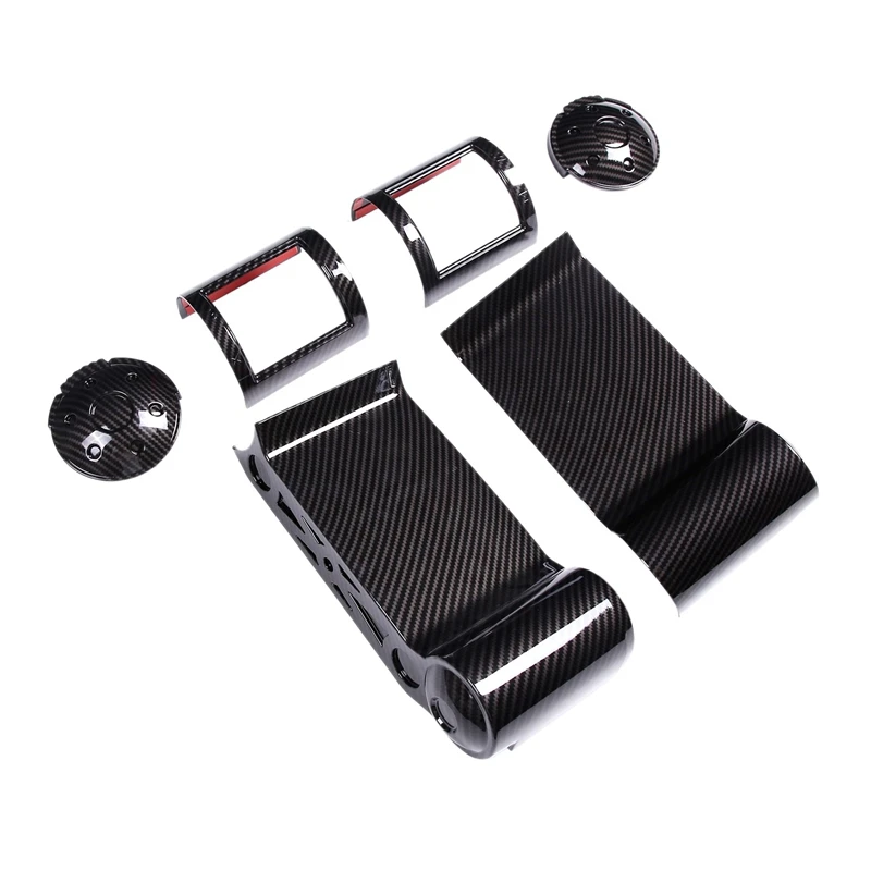 Car Black Carbon Fiber Abs Car Dashboard Side Air Outlet Frame Cover Trim Parts Per Toyota Fj Cruiser 2007-2021