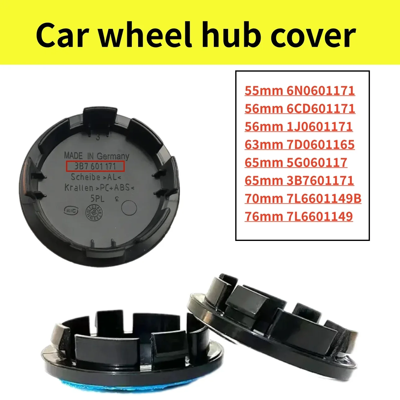 40 Pz 55Mm 56Mm 65Mm 70Mm 76Mm Ruota Auto Cent Per Vw Jetta Mk5 Golf Passat Styling 3B7601171 1 J0601171