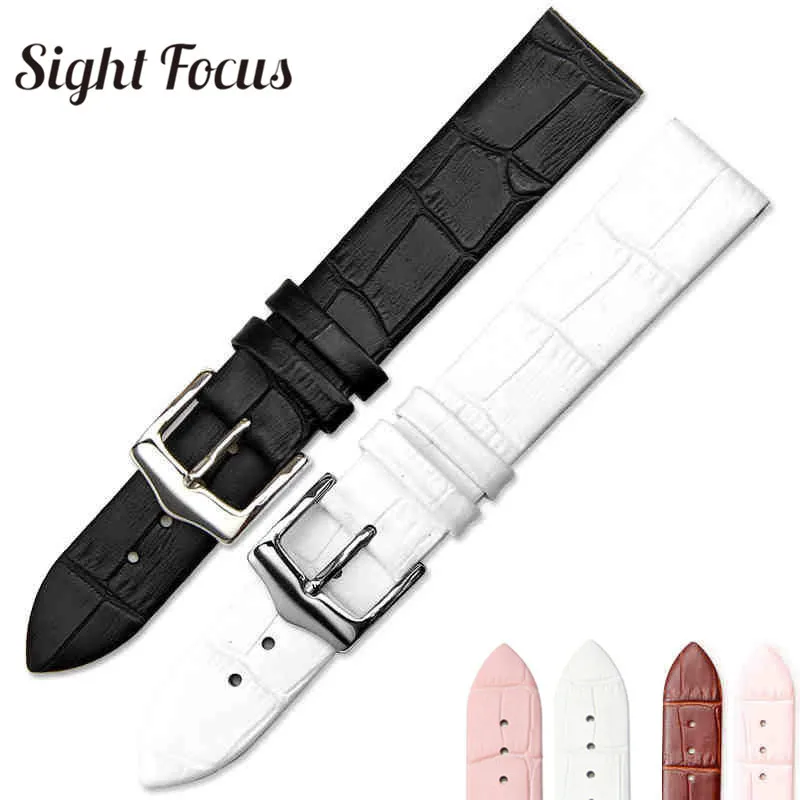 Sottile Cinturini 10Mm 12Mm 14 Millimetri 16 Millimetri 18 Millimetri 20 Millimetri Genuine Leather Watch Band Per Fossil Armani Cinghia Maschio Della